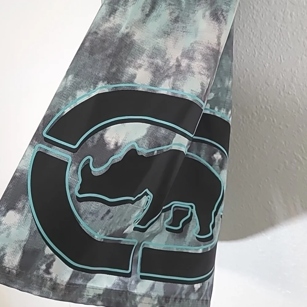 *NWT* ECKO UNLTD. Mint Green, Black, White Swim Trunks w/Logo, size Medium